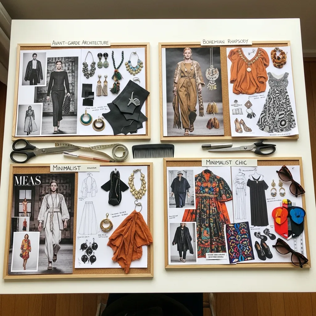 Runway-inspired styling boards for clients